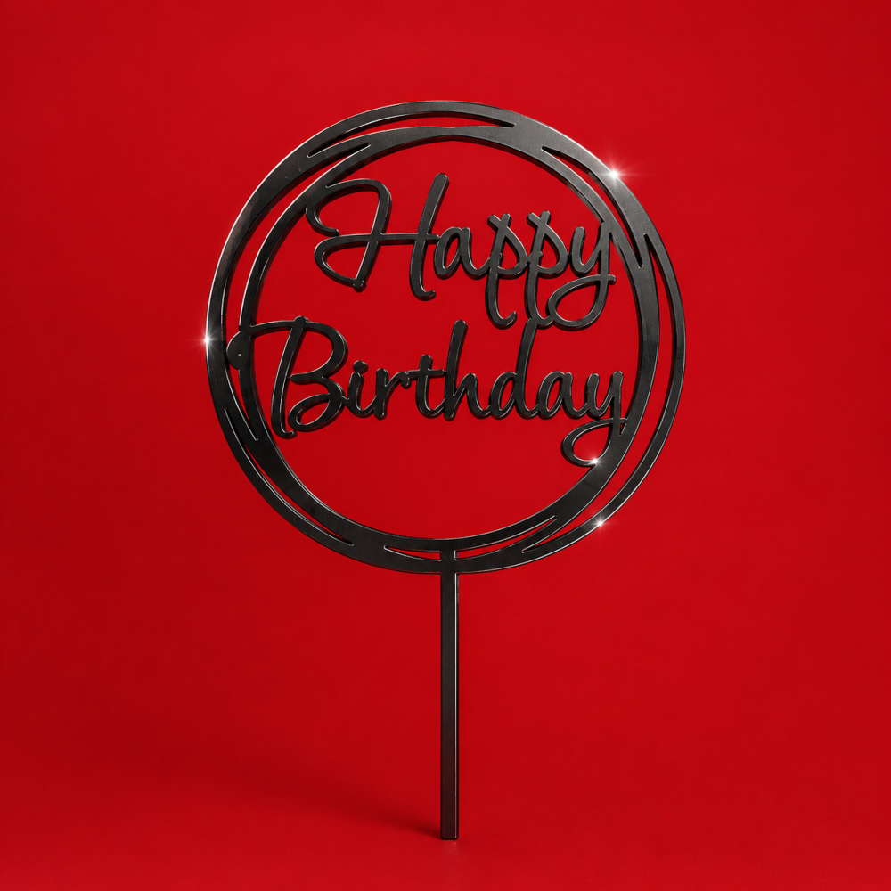 Топпер Happy Brithday .черный