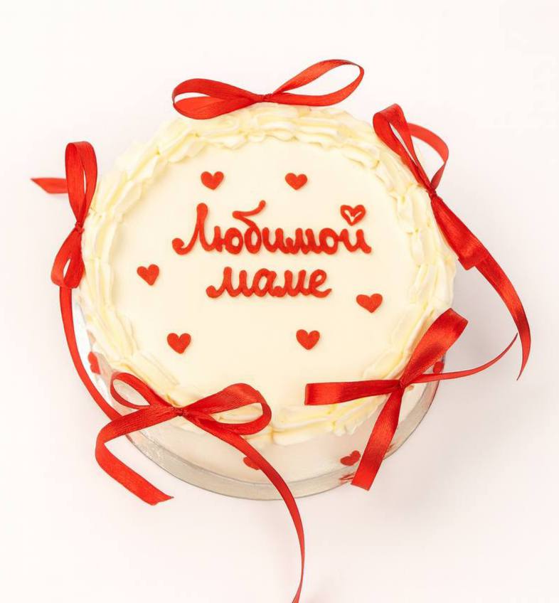 Бенто-торт Красный бархат "День Матери"