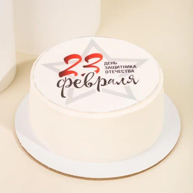 Бенто-торт Красный бархат 23 февраля