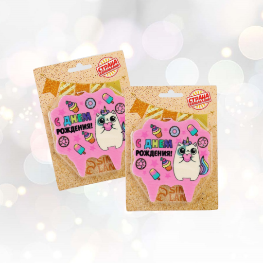 Свечи "С днем рождения" котенок единорожка   Свечи "С днем рождения" котенок единорожка