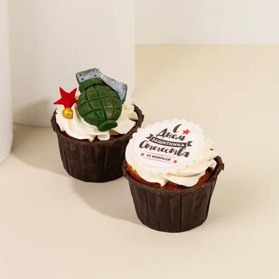 Капкейк ванильный 23 февраля