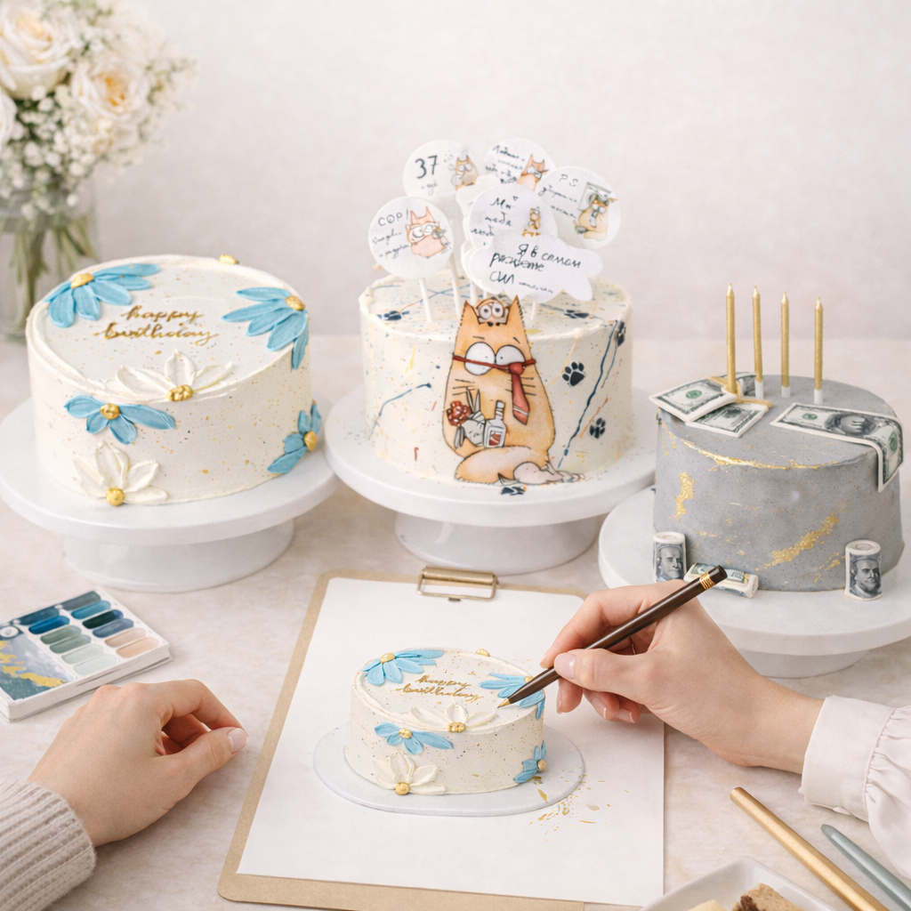 Заказные торты с открытыми коржами