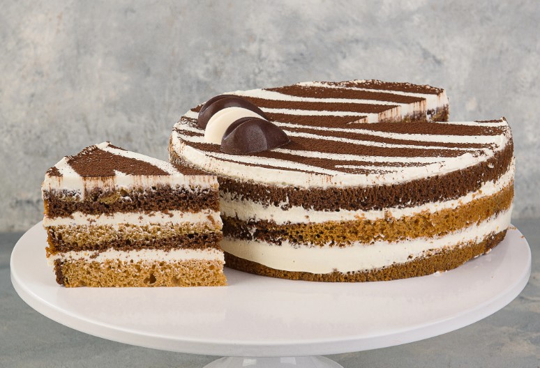 Торт Зебра со сметанным кремом