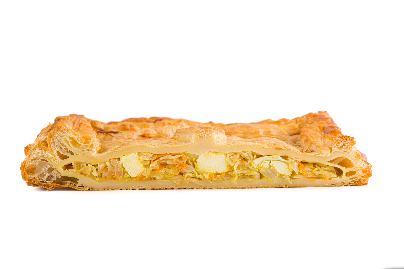 Пирог слоеный капустный Пирог слоеный капустный