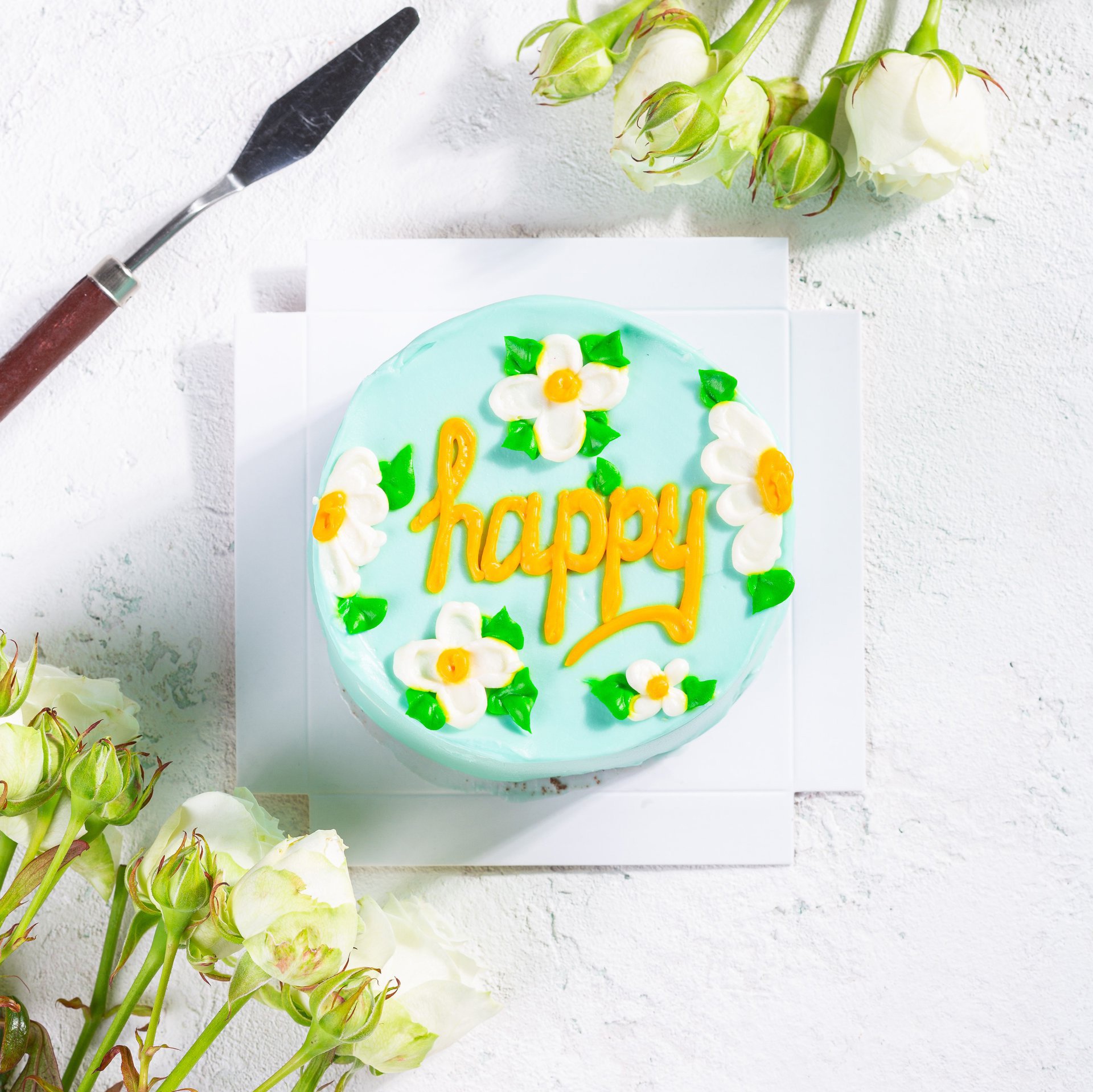 Бенто-торт с позитивной картинкой