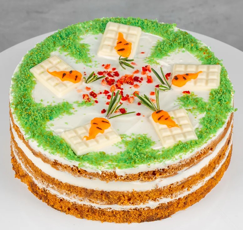 Сметанный торт с морковным кремом