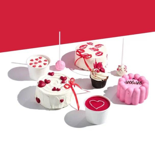 Бенто-торт Красный бархат 14 февраля