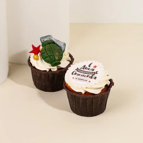 Капкейк ванильный 23 февраля