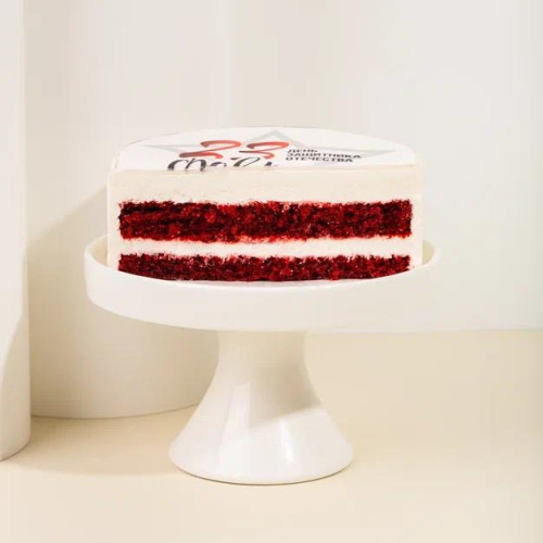 Бенто-торт Красный бархат 23 февраля