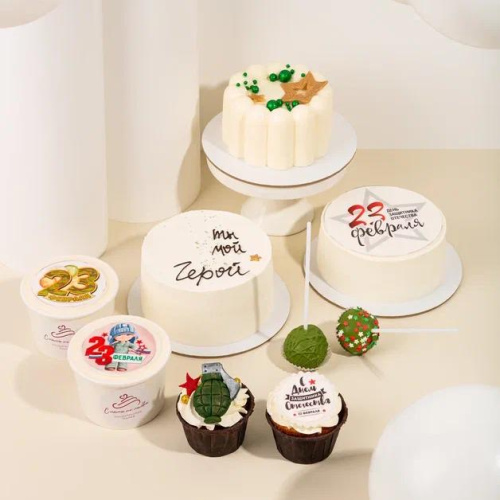 Капкейк ванильный 23 февраля