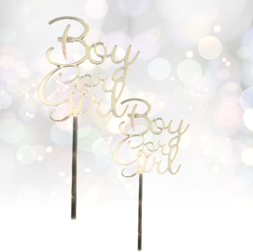 Топпер мальчик/девочка (золото)
