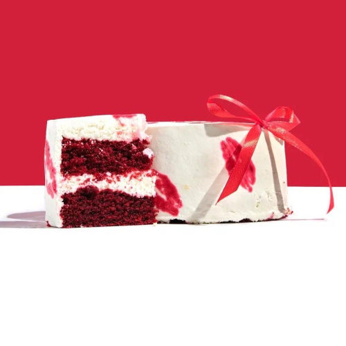 Бенто-торт Красный бархат 14 февраля