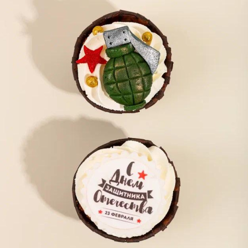 Капкейк ванильный 23 февраля