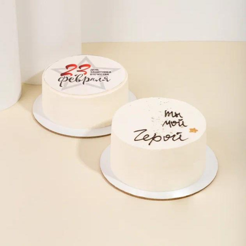 Бенто-торт Красный бархат 23 февраля