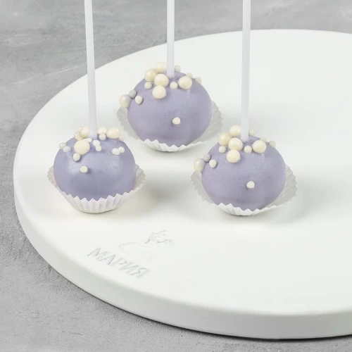 Кейк-попс в сиреневой глазури