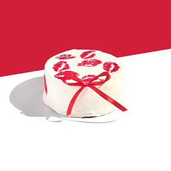 Бенто-торт Красный бархат 14 февраля