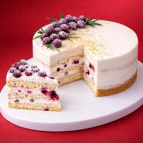Торт «Домашний с брусникой»